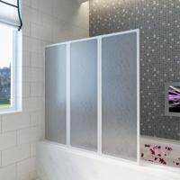 VidaXL Badscherm 3 panelen vouwbaar 117 x 120 cm VidaXL Badscherm 3 panelen vouwbaar 117 x 120 cm