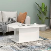 Salontafel 102x55,5x40 cm spaanplaat hoogglans wit
