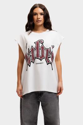 Label Garment Raw Sleeveless Shirt Dames Wit - Maat S - Kleur: Wit | Soccerfanshop