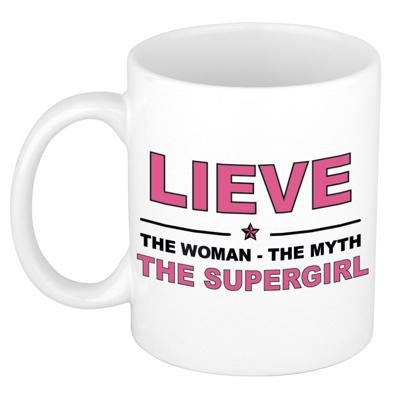 Lieve cadeau mok - Woman Myth Supergirl - naam koffiemok - 300 ml - collega - moederdag