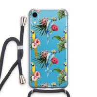 Kleurrijke papegaaien: iPhone XR Transparant Hoesje met koord