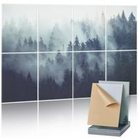 VEVOR 8-pack akoestische panelen akoestische wandpanelen 1200x800x10mm zelfklevend bos