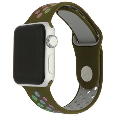 Apple Watch Dubbel Sport Band - Kleurrijk Groen - 38, 40, 41 & 42mm - ML