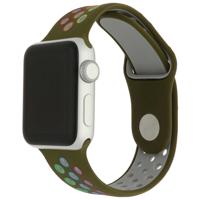 Apple Watch Dubbel Sport Band - Kleurrijk Groen - 38, 40, 41 & 42mm - ML