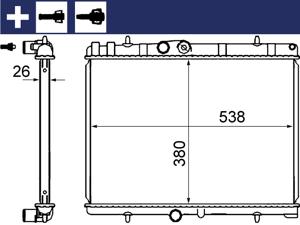 Radiateur MAHLE, u.a. für Citroën, Peugeot, DS