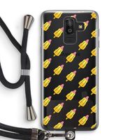 Waterijsjes: Samsung Galaxy J8 (2018) Transparant Hoesje met koord