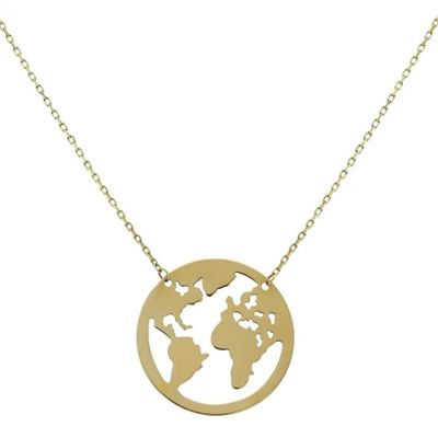 Glow 202.2099.43 Ketting Wereld geelgoud 12 mm 45 cm