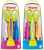 Maped kartelschaar Créa cut set: 1 schaar, 5 kartelmotieven en 2 verschillende samenstellingen