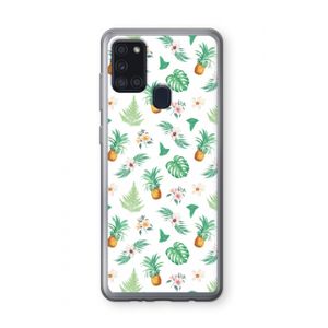 Ananas bladeren: Samsung Galaxy A21s Transparant Hoesje