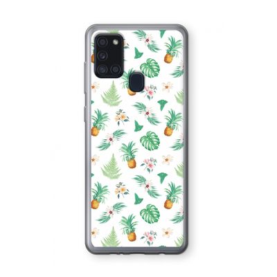 Ananas bladeren: Samsung Galaxy A21s Transparant Hoesje