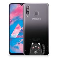 Samsung Galaxy M30 Telefoonhoesje met Naam Cat Good Day