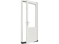 Trendhout Stapeldorpeldeur - rechtsdraaiend - 93x216,9 + kozijn 103,8x226,3 cm - wit (incl. DTS en deurbeslag)- - Hout- Trendhout