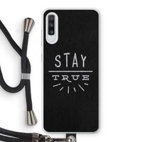 Stay true: Samsung Galaxy A70 Transparant Hoesje met koord