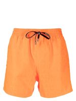 Balmain short de bain imprimé à lien de resserrage - Orange