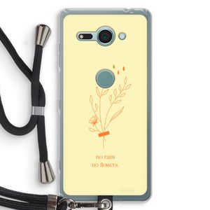No rain no flowers: Sony Xperia XZ2 Compact Transparant Hoesje met koord