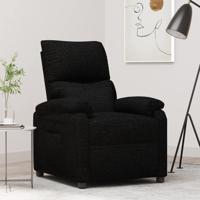 Fauteuil verstelbaar stof zwart