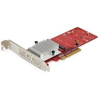 StarTech.com x8 dubbele M.2 PCIe SSD adapter PCIe 3.0