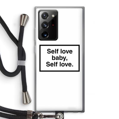 Self love: Samsung Galaxy Note 20 Ultra / Note 20 Ultra 5G Transparant Hoesje met koord