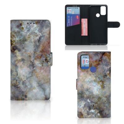 Alcatel 1S (2021) | Bookcase | Marmer Grijs