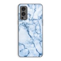 Blauw marmer: OnePlus Nord 2 5G Transparant Hoesje Blauw marmer: OnePlus Nord 2 5G Transparant Hoesje