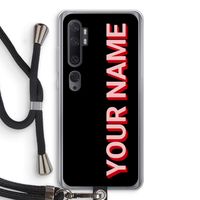 Namecase: Xiaomi Mi Note 10 Transparant Hoesje met koord