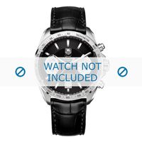 Horlogeband Tag Heuer FC6225 Leder Zwart 22mm - thumbnail