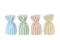 Vaas Stripe* oranje/geel/blauw/groen a4 aardewerk