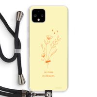 No rain no flowers: Pixel 4 XL Transparant Hoesje met koord