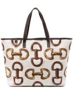 Gucci Pre-Owned sac cabas Horsebit en toile - Tons neutres - thumbnail