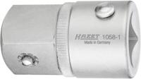 HAZET vergrotingsstuk 1058-1 · 3/4 inch (20 mm) vierkant hol · 1 inch (25 mm) vierkant massief · lengte: 60,6 mm