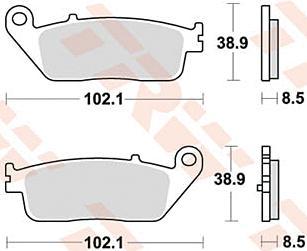 TRW Brake pad mcb 845 srm sintered metal