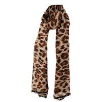 Verkleed Sjaal Leopard - bruin - 200 x 100 cm - luipaardprint/panterprint - foute panter party - thumbnail