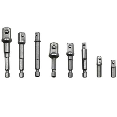 8 STKS/set socket bit extensie Bar hex schacht adapter boor moer driver Power Drill bit 1/4 (65/50/30/25mm) 3/8 (65/50mm) 1/2 (73/50mm)