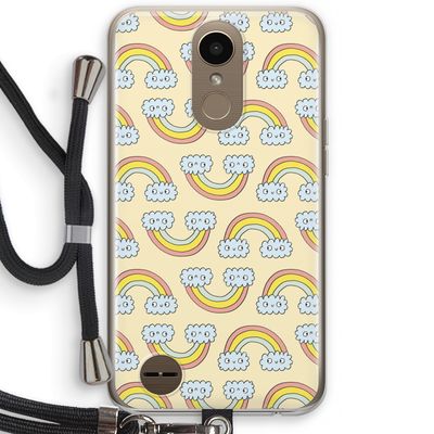 Regenboog: LG K10 (2017) Transparant Hoesje met koord