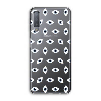 Eyes pattern: Samsung Galaxy A7 (2018) Transparant Hoesje