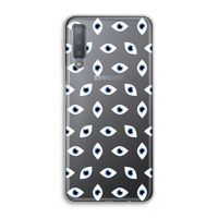 Eyes pattern: Samsung Galaxy A7 (2018) Transparant Hoesje