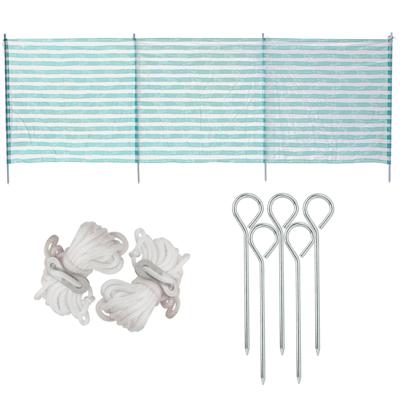 Strand/camping windscherm met 10x grondpennen en 8x Scheerlijnen Strand/camping windscherm met 10x grondpennen en 8x Scheerlijnen