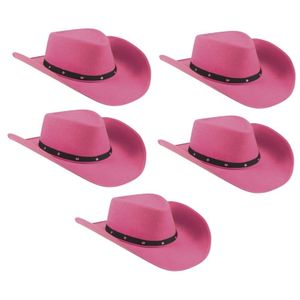 5x Cowboyhoed Wichita roze dames   -