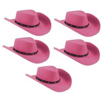 5x Cowboyhoed Wichita roze dames   - - thumbnail