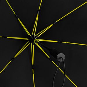 STORMaxi storm paraplu zwart met geel frame windproof 100 cm   -