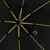 Impliva stormparaplu STORMaxi handopening 100 cm zwart/geel - thumbnail
