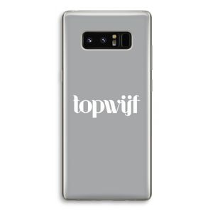 Topwijf Grijs Wit: Samsung Galaxy Note 8 Transparant Hoesje