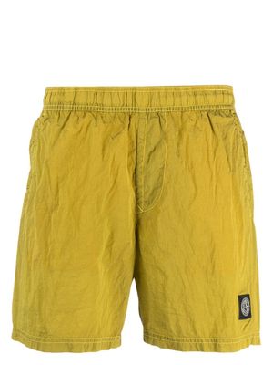 Stone Island short de bain à taille élastiquée - Jaune