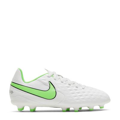 Nike Tiempo Legend 8 Club MG Jr. voetbalschoenen lichtgrijs/felgroen Nike Tiempo Legend 8 Club MG Jr. voetbalschoenen lichtgrijs/felgroen