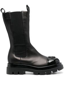 Philipp Plein bottines Hexagon en cuir - Noir