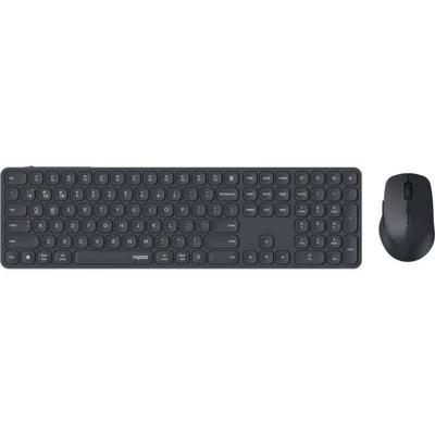 Toetsenbord-muiscombinatie - RAPOO - 9810M - Draadloos - Multimode - Donkergrijs
