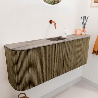 Toiletmeubel Mondiaz Joya Dlux | 113.2 cm | Meubelkleur Dusk | Faye wastafel Oza Wasbak Midden | Zonder kraangat(en)