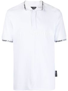 Plein Sport polo à logo imprimé - Blanc