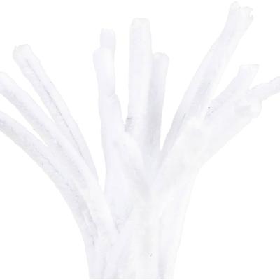 Creativ Company Chenille, l: 30 cm, dikte 15 mm, wit, 15 stuk/ 1 doos