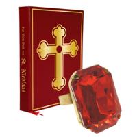Combi-set Sinterklaas - grote boek - ring met rode steen - sinterklaas accessoires